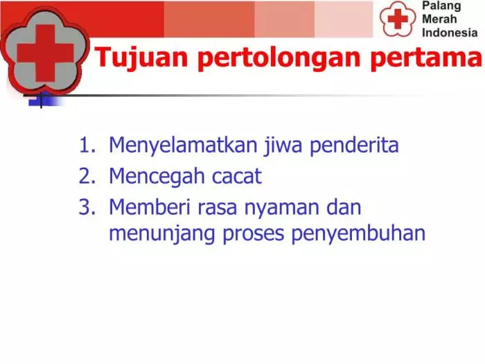 tujuan pertolongan pertama l