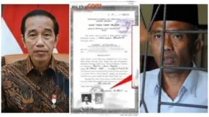 Kolase Presiden Jokowi ijazah palsu dan Bambang ditangkap