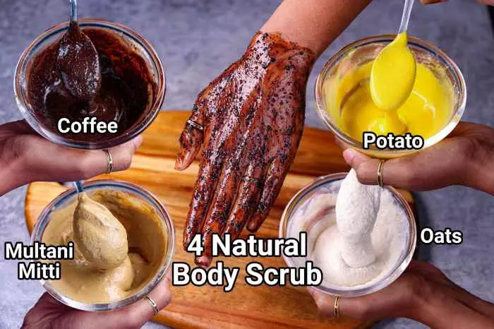 Homemade Body Scrub Recipe 4 ways DIY Body Scrub Face Scrub 2 scaled 1