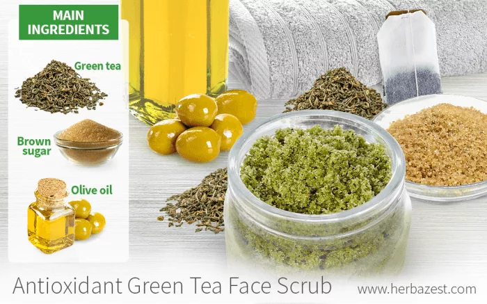 antioxidant green tea face scrub