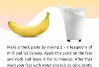 banana and milk for glowing skin