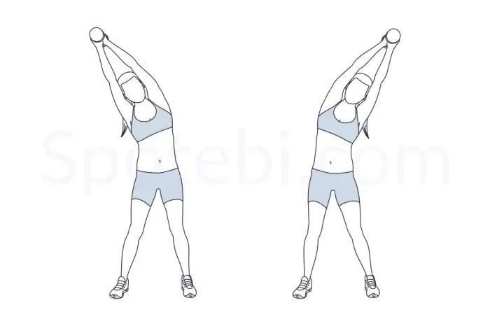 standing side bend exercise illustration spotebi